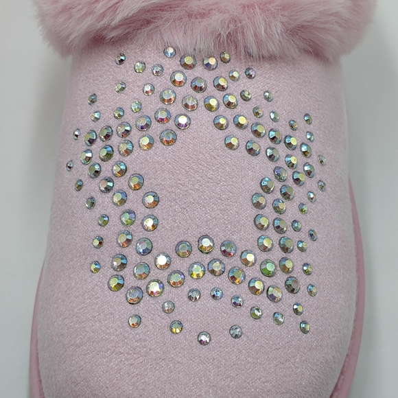 Skechers Girls Pink Sleepy Slides Radiant Star Fur Lined 302943L Kids Size 12 - Picture 11 of 12